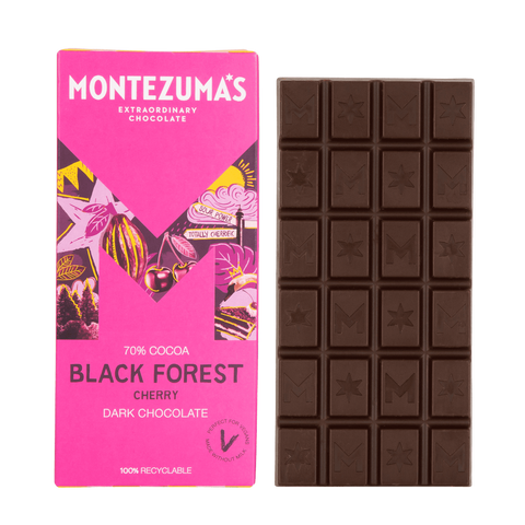 Montezuma's Black Forest Dark Chocolate with Cherry 90g