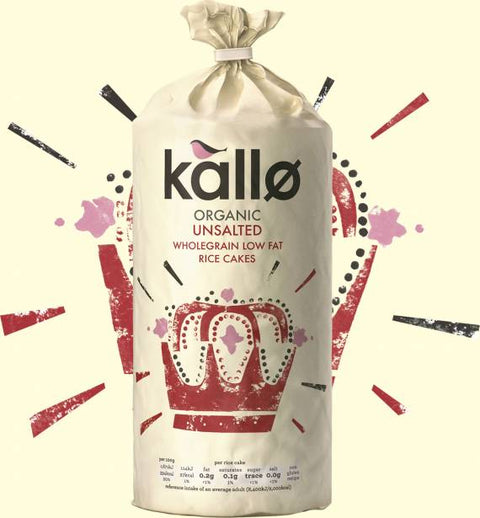 Kallo Organic Unsalted Wholegrain Rice Cakes