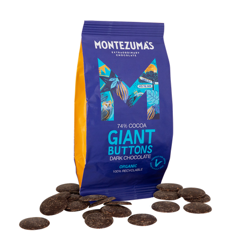 Montezuma's 73% Cocoa Dark Chocolate Giant Buttons 180g