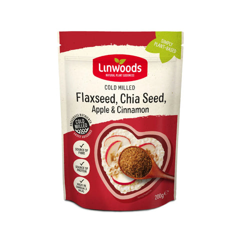 Linwoods Milled Flax, Chia Seed, Apple & Cinnamon 200gr