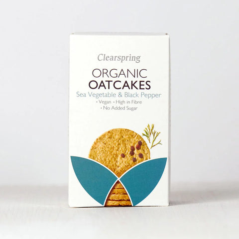 Clearspring Organic Oatcakes - Sea Vegetable & Black Pepper 200gr