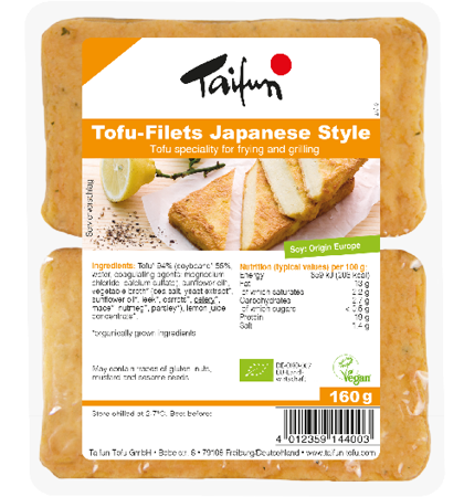 Taifun Organic Tofu Filets Japanese Style 160g