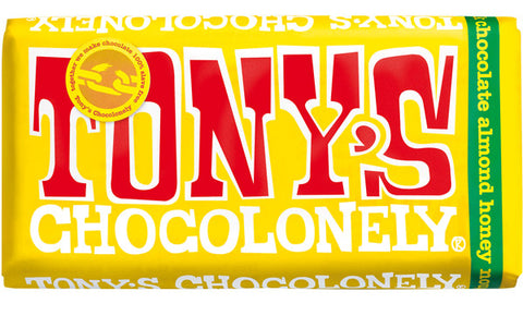 Tony's Chocolonely 32 % Almond Honey Nougat Chocolate Bar 180g